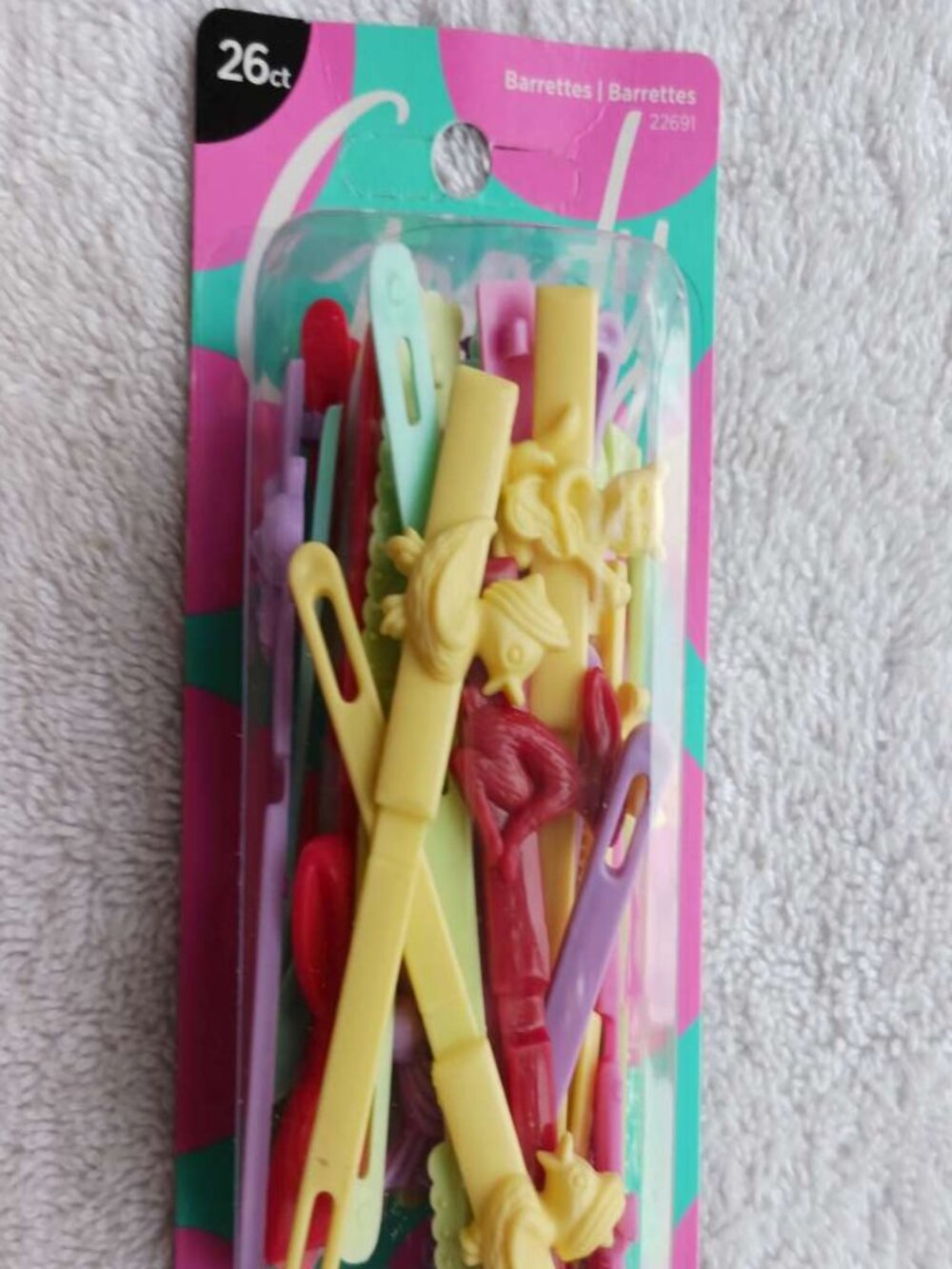 26 Goody Kids Girls Plastic Hair Barrettes Stay Tight Slip Secure Pastel Vibrant
